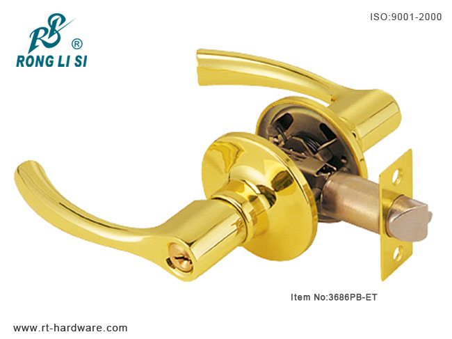 tubular lever lock3686PB-ET tubular lever lock