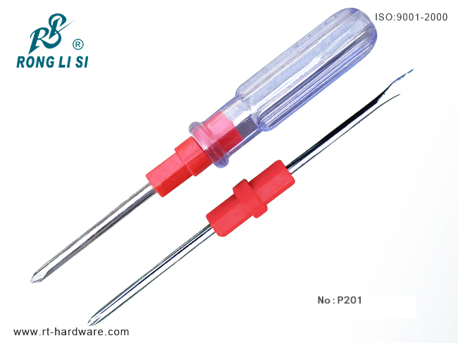 Slotted & Phillip2 way Screwdriver with PVC Handle (P201)