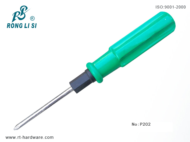 Slotted & Phillip2 way Screwdriver with PVC Handle (P202)