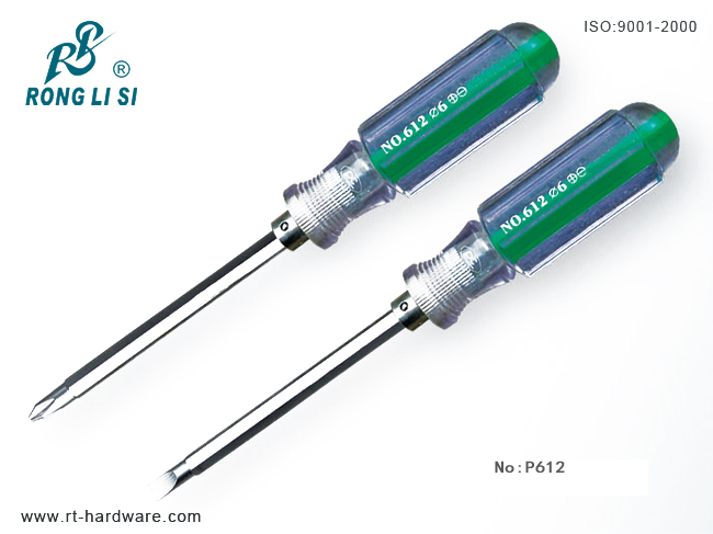 2 way Screwdriver with PVC Handle (P612)